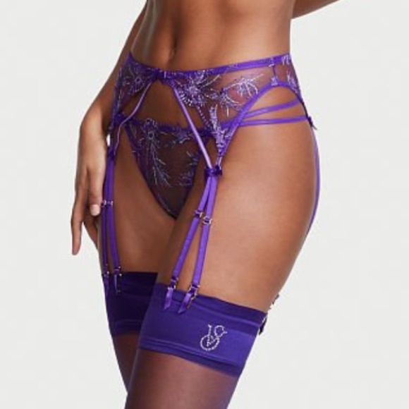 💖 Victoria Secret Embroidered SEXY Garter Belt - Picture 3 of 4